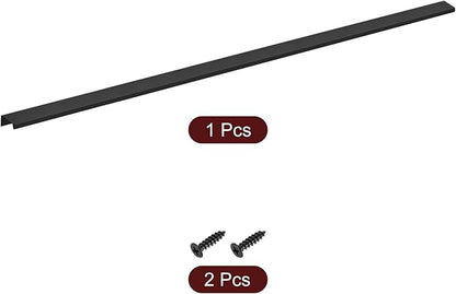 uxcell Cabinet Finger Edge Pull, 1pcs 800mm / 31.5" Aluminum Alloy Back Mount Hidden Cabinet Pulls Concealed Handle for Home Kitchen Drawer Cabinet, Black