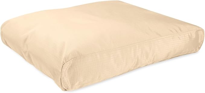 K9 Ballistics Tough Rectangle Pillow Large Dog Bed - Removable Cover, Washable, Durable & Water Resistant Dog Bed Made for Large Dogs 40"x34" Sandstone-Mewly Pet