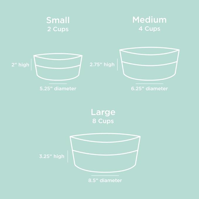 Waggo Dipper Ceramic Dog Bowl for Small and Large Breeds - Heavyweight and Durable Pet Food and Water Dish Crock, Dishwasher Safe, Modern (Vintage Grey, Medium)-Mewly Pet