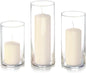 yummi Set of 36 Slim Pillars and Cylinder Vases - Ivory