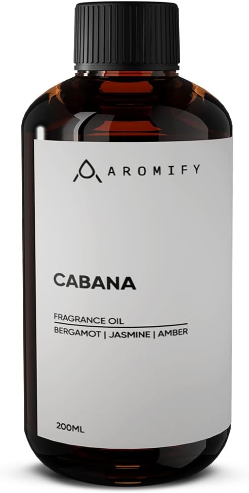 Cabana Diffuser Oil, 6.7 FL Oz, 200 mL Diffuser Fragrance Oil for Home, Spa & Office, Luxury Hotel Blend of Natural Essential Oil, Bergamot & Amber Scent.