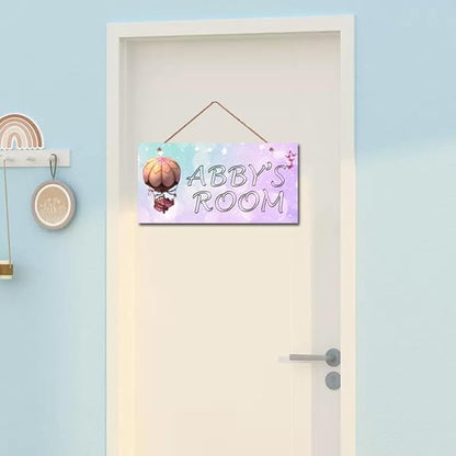 Personalized Signs Fire Balloon Sign, Custom Name Signs for Girls Room Dream Wall Decor, Lovely Quirky And Unique Unicorn Wall Décor for Kids Bedroom, Birthday Party, Bathroom, Playroom