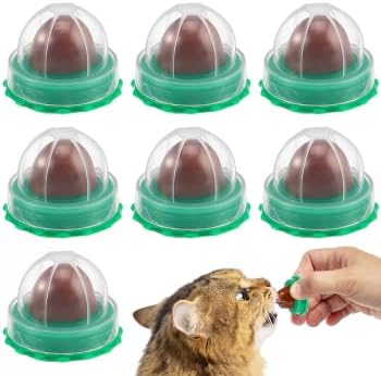 BESPORTBLE 10Pcs Catnip Balls Cat Catnip Ball Natural Licking Edible Wall Stick on Cat Licker Toy Pet Lollipop-Mewly Pet