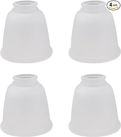 Aspen Creative 23045-4 Transitional Style Bell Shaped Frosted Replacement Glass Shade, 2-1/8" Fitter Size, 4-5/8" high x 4-5/8" diameter, 4 Pack
