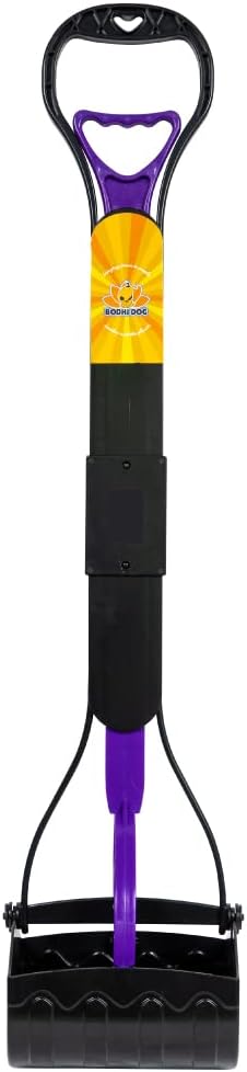 Bodhi Dog Large Foldable Pooper Scooper - 32” Long Handle, Lightweight Portable Pooper Scooper for Small & Large Dogs - Easy to Use - Made with Premium Durable Materials (Purple)-Mewly Pet