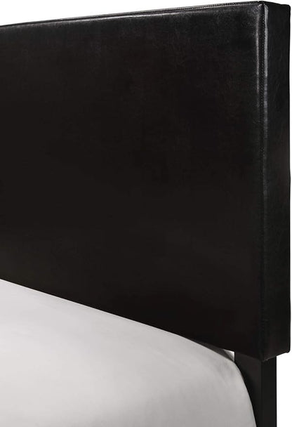 Crown Mark Erin Upholstered Panel Bed in Black, King