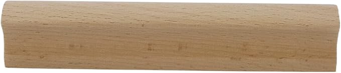 2Pcs Unfinished Beech Wood Solid Furniture Pulls Handles,Unfinished Unpainted Paintable Wooden Handles Cupboard Closet Drawer Handle Pull,Length 5.12",Hole Dis.3.78"