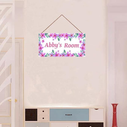 Personalized Sign Flowers Room Décor Kids Room Decor, Planet Theme Little Man Cave Wall Art Decor for Nursery, Door Decor for Toddler Baby Boys Room