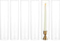NUPTIO Hurricane Glass Candle Holder: 2.5 x 12 inches Open Ended Cylinder Chimney Replacement for Taper Candles - Bulk Clear Candlestick Holders Sleeve for Christmas Fireplace Decor