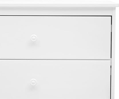 Delta Children Sutton 3 Drawer Dresser with Changing Top and Interlocking Drawers - Greenguard Gold Certified, Bianca White