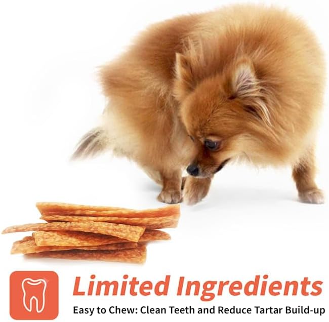 Chicken Dog Chew Chips, Puffed Human Grade Chicken Dog Treat, Rawhide Alternative, Easy to Digest 12pcs/Pack-Mewly Pet