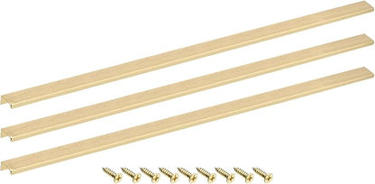 uxcell Cabinet Finger Edge Pull, 3pcs 800mm/31.5 Aluminum Alloy Back Mount Hidden Cabinet Pulls Concealed Handle for Home Kitchen Drawer Cabinet, Gold