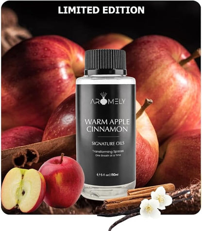 AROMELY Warm Apple Cinnamon Diffuser Oil Blend – Christmas Scents – Signature Diffuser Aroma – Luxurious Fragrance with Notes of Apples, Cinnamon Sugar, Nutmeg, and Amyris. (150ml)