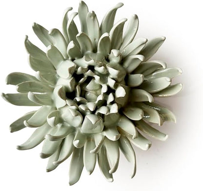 CHIVE ‘Coral’ Artificial Plant — Beautiful, Decorative Ceramic Flower — Unique Tablescape Piece — Small Set of 3 (Mint Flower, Small Green Succulent, Yellow Rose)