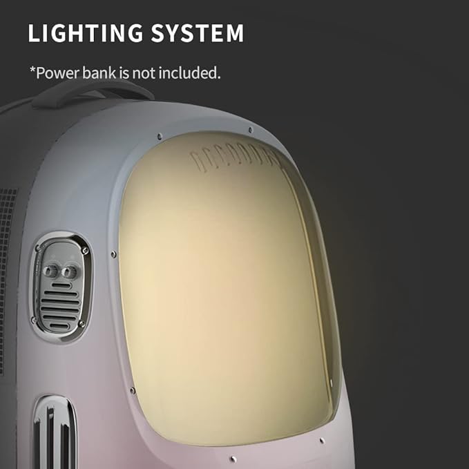 PETKIT Cat Backpack Carrier with Inbuilt Fan & Light, Airline-Approved Pet Backpack Bubble for Kitty Small Dog, Detachable Dog Backpack with Padded Strap for Travel, Hiking, Walking & Outdoor-Mewly Pet