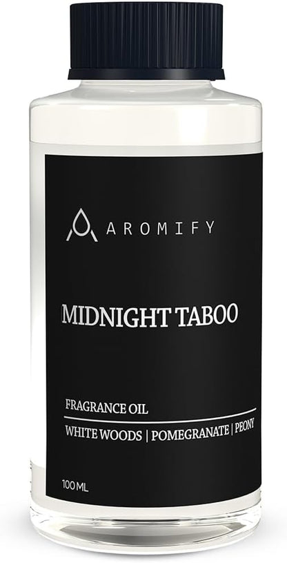 Midnight Taboo Diffuser Oil, 3.3 Fl Oz 100 mL Inspired by Luxury Hotels, Hotel Scent for Home, Office, Bathroom, Aromatherapy Blend of Essential Oil, Lemon & Pomegranate Scents
