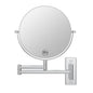 Wall Mounted Makeup Mirror, 10x/1x Double-Sided Magnifying Mirror, 360° Extendable Arm Bathroom Mirror, 8 inch Vanity Mirror for Makeup or Shaving Chrome Finish