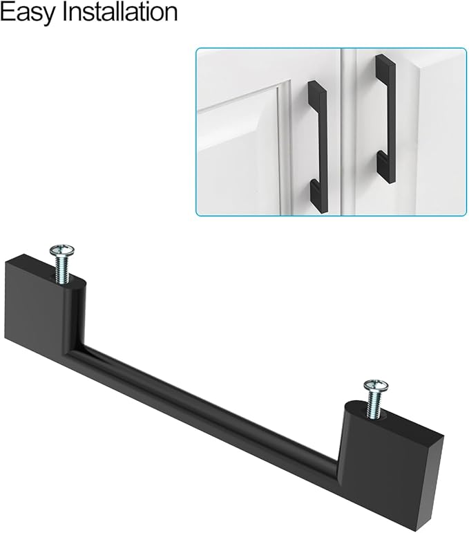 10 Pack Matte Black Cabinet Pulls 7.5 Inch Cabinet Handles Kitchen Cabinet Hardware Kitchen Handles for Cabinets Black Dresser Pulls Drawer Handle