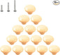 HUAMULAN 15PCS Glossy Ceramic Knobs Button Round Mushroom Cabinet Dresser Vintage Pulls Door Handles Cupboard Wardrobe Drawer, Dia. 1.5 inch 38mm, Light Yellow
