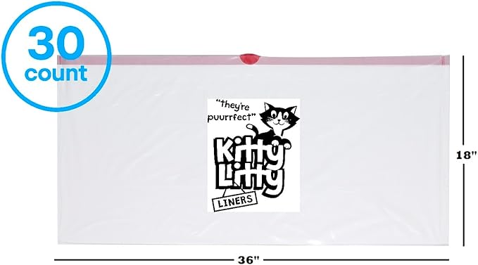 Cat Litter Box Liners 30 Count Drawstring Kitten Waste Bag-Mewly Pet