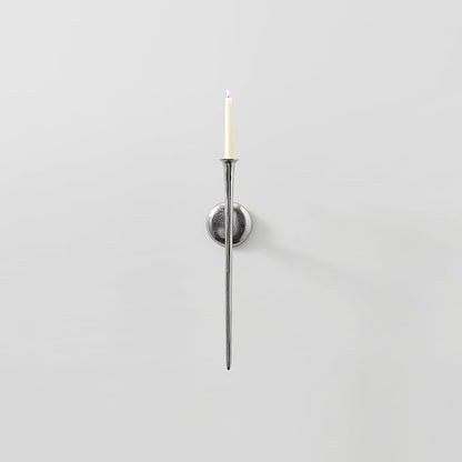 Aspar Wall Sconce, Modern Candle Holder with Elegant Hook Design, Versatile Decorative Lighting for Indoor Wall Decor and Ambiance Setting, Silver (Candle Not Included)