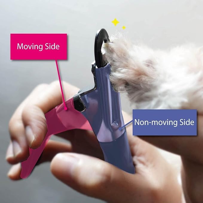 Guillotine Type Dog Nail Clippers for Small and Medium-Sized Dogs, Safety Guard to Avoid Over Cutting, Sharp Stainless Steel Blade (No Coated Handle)-Mewly Pet