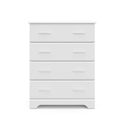 Storkcraft Brookside 4 Drawer Dresser (White) – GREENGUARD Gold Certified, Nursery Dresser for Kids Bedroom, Chest of Drawers