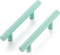Ravinte 45 Pack | 5 Inch Cabinet Pulls Green Stainless Steel Kitchen Drawer Pulls Cabinet Handles 5 InchLength, 3 Inch Hole Center