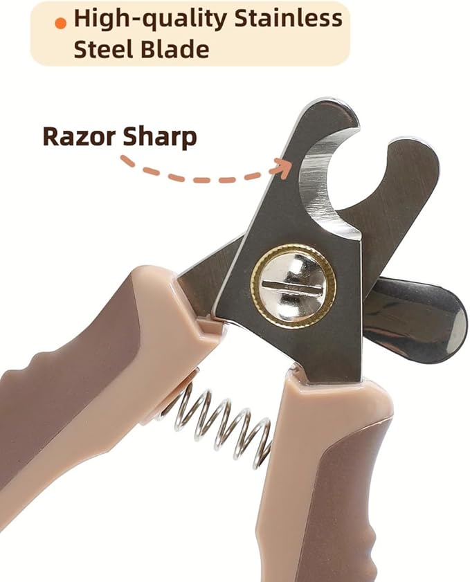 Dog Nail Clippers for Medium or Large Dogs Pet Nail Trimmers Pet Grooming Clippers with Safety Guard to Avoid Over Cutting M-Mewly Pet