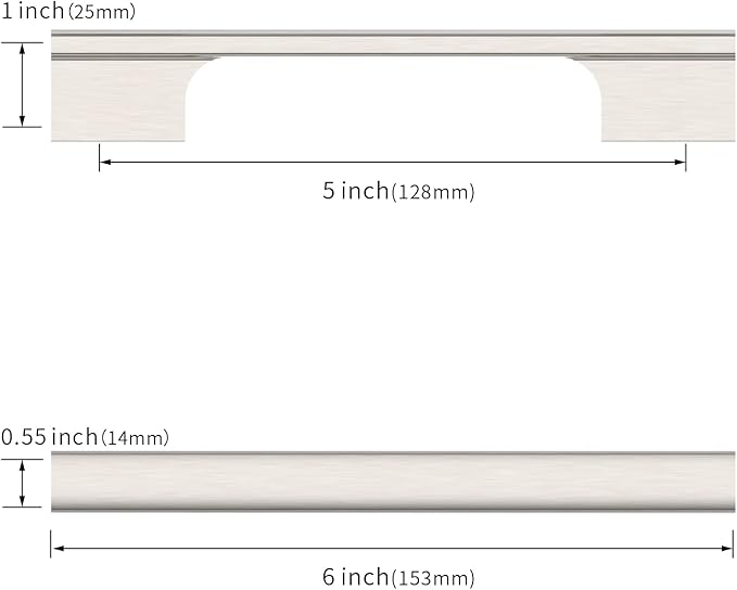 Asidrama 10 Pack 5 Inch(128mm) Brushed Satin Nickel Kitchen Cabinet Handles, Cabinet Pulls Kitchen Cabinet Hardware for Cupboard Drawer Pulls