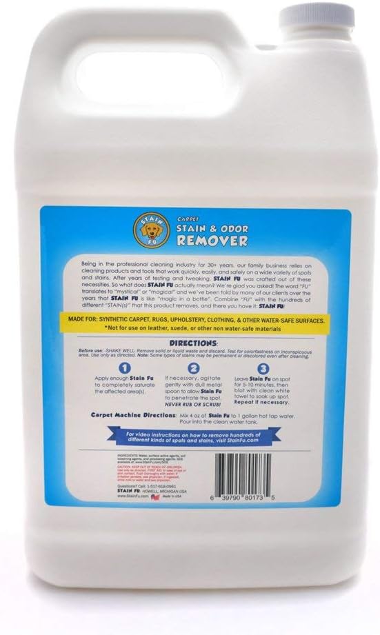 Pet Stain Odor Remover Professional Strength Powerful Eliminator for Tough Dog Cat Pet Urine Pee Poop Feces Vomit Slobber Drool Blood Wine Coffee Home Kennel Car RV Office (1 Gallon)-Mewly Pet