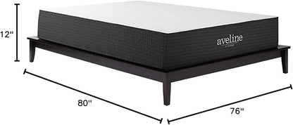 Modway Aveline 12” Gel Infused Memory Mattress with CertiPUR-US Certified Foam King Mattress