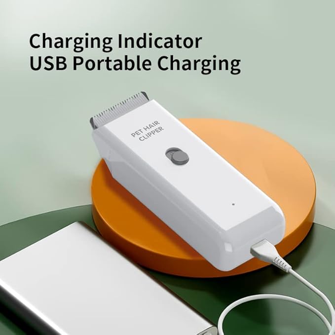 Replaceable Charging Cable&Standard Size Ceramic Blade Set,Pet Dog Hair Clipper Cat Trimmer Used Blade-Mewly Pet