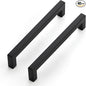 JOY DECOR 40 Pack Cabinet Handles, Black Cabinet Pulls, 6-1/4 Inch Kitchen Closet Handles Square Drawer Pulls Stainless Steel Drawer Hardware, 160mm Hole Centers