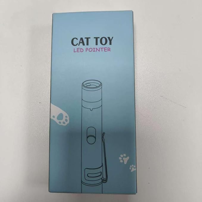 Cat Toys, 2 Pieces, USB Rechargeable Interactive Cat Mouse Toys, 3 Light Modes & 5 Adjustable Patterns, Portable Kitten Toy for Indoor Cats & Dogs, Training & Exercise Fun-Mewly Pet