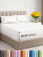 Extra Deep Twin Sheet Set - 4 Piece Breathable and Cooling Sheets - Hotel Luxury Bed Sheets Set - Easy Fit - Soft, Wrinkle Free and Comfy Sheets Set - Antique White Sheet Set with Extra Deep Pockets