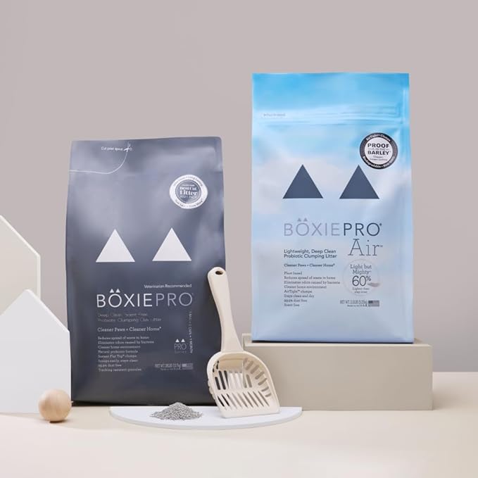 Boxie Probiotic Cat Litter, Lightweight 40-Day Odor Control, Clumping, 16.5lb-Mewly Pet