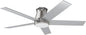 wurzee 52" Flush Mount Ceiling Fan Brushed Nickel Ceiling Fan 6 Speeds DC Reversible Motor, Timing, Dimmable, 5 Blades for Bedroom,Living, Dining Indoor Patio Porch Garage Shop