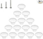 HUAMULAN 15PCS White Glossy Ceramic Knobs Button Round Mushroom Cabinet Dresser Vintage Pulls Door Handles Cupboard Wardrobe Drawer, Dia. 1.5 inch 38mm