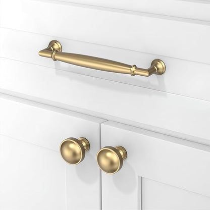 10 Pack Champagne Bronze Cabinet Pulls 5 Inch(128mm) Kitchen Cabinet Handles Solid Zinc Alloy Cabinet Hardware Drawer Pulls