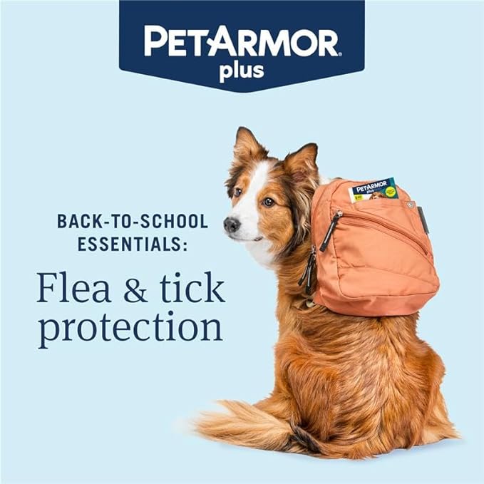 PetArmor Plus Flea and Tick Prevention for Dogs, Dog Flea and Tick Treatment, 3 Doses, Waterproof Topical, Fast Acting, Medium Dogs (23-44 lbs)-Mewly Pet