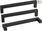 goldenwarm 2Pack 8INCH Matte Black Cabinet Pulls Kitchen Hardware, 204mm Square Bar Pulls for Cabinets Hardware, Black Drawer Pulls 8-1/2in Overall Length