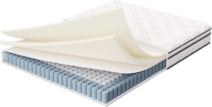 Modway Jenna 8” Innerspring and Memory Foam Queen Mattress With Individually Encased Coils