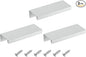uxcell Cabinet Finger Edge Pull, 3pcs 80mm / 3.15" Aluminum Alloy Back Mount Hidden Cabinet Pulls Concealed Handle for Home Kitchen Drawer Cabinet, Silver