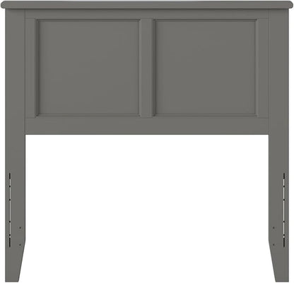 AFI, Madison Twin Solid Wood Panel Headboard with Attachable Charger, Grey