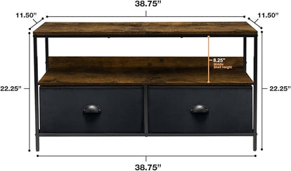 Sorbus TV Stand Dresser with 2 Drawers - Television Riser Chest with Storage - Bedroom, Living Room, Closet, & Dorm Furniture