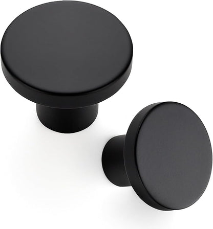 Ravinte 50 Pack Cabinet Knobs Black Kitchen Cabinet Knobs Round Dresser Drawer Pulls Closet Door Pulls 1-1/5 Inch