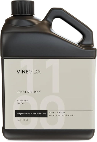 VINEVIDA [128 Fl Oz] Scent NO. 1100 Fragrance Oil for Cold Air Diffusers, Aromatic Notes of Eucalyptus & Lavender Essential Oils for Diffuser Oil Refill & Air Freshener Room Spray