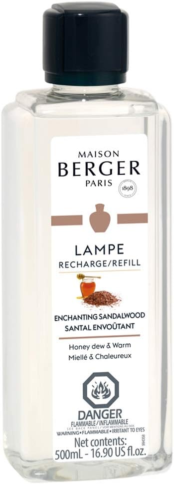 Enchanting Sandalwood - Lampe Berger Fragrance Refill for Home Fragrance Oil Diffuser - 16.9 Fluid Ounces - 500 milliliters