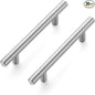 JOY DECOR 20 Pack 6 Inch Cabinet Pulls Kitchen Cabinet Handles with 3.75 Inch Hole Center Brushed Nickel Cabinet Hardware Stainless Steel Kitchen Drawer Pulls for Cabinets Cupboard, 96mm Hole Centers